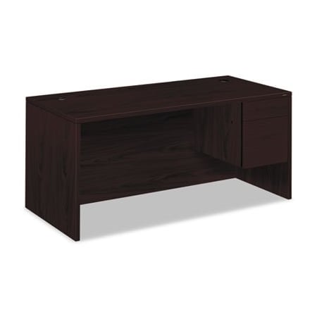 Hon HON, 10500 SERIES inLin RIGHT 3/4 HEIGHT PEDESTAL DESK, 66W X 30D X 29.5H, MAHOGANY 10583RNN
